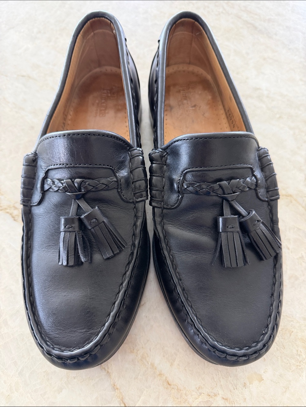 Allen Edmonds Black Leather Tassel Loafers Men's Size 7